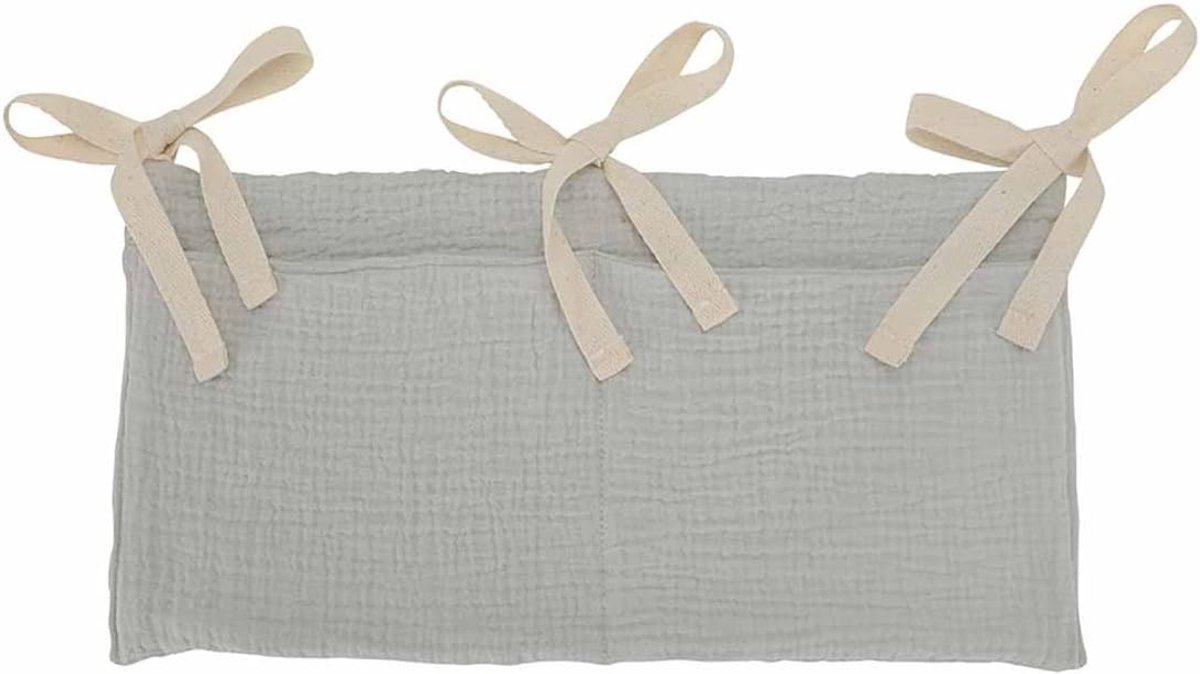 LISM-Babybedje met ophanglusjes, opbergtas voor luiers, organizer voor het stapelen en sorteren van luiers, geschikt voor luiers, billendoekjes en andere babybenodigdheden (lichtgrijs)