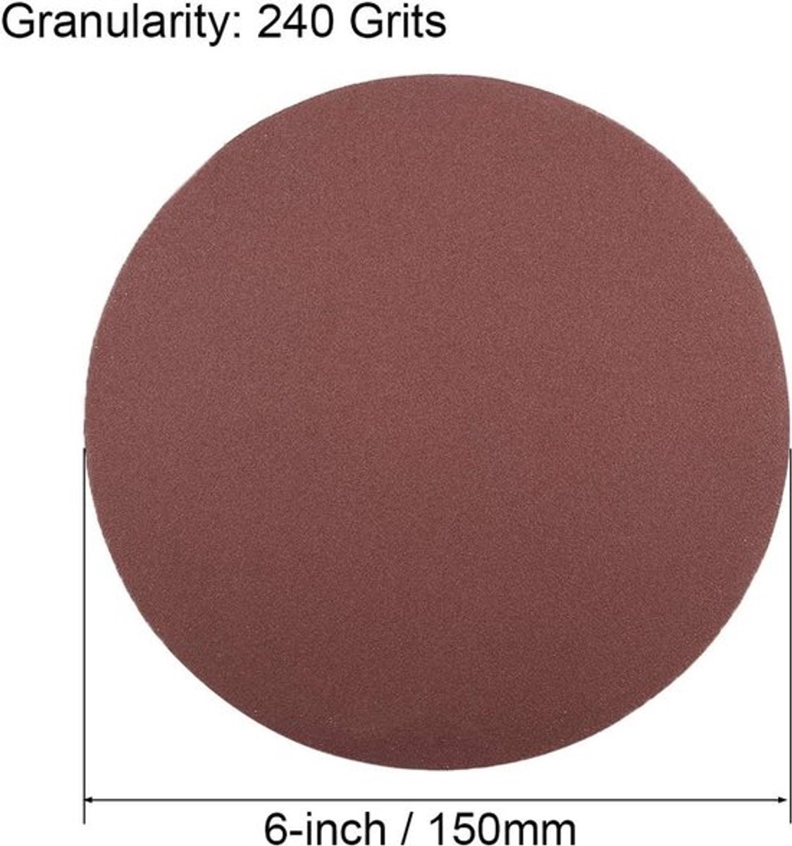 Schuurschijven 240 Grit - 20 Stuks 6 Inch - Aluminium Oxide - Antistatisch - Duurzaam - Geschikt voor Hout/Metaal - Schuurpapier