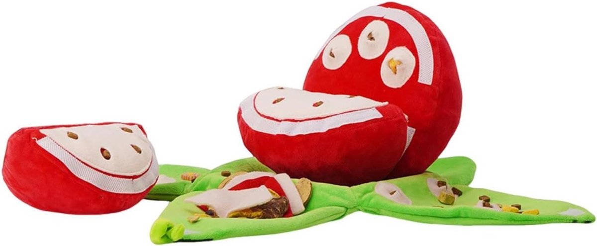 Hondenpuzzel Speelgoed - Snuffelbal Hond - Mentale Stimulatie - Watermeloen Geur - 19x19x20 cm - Groen