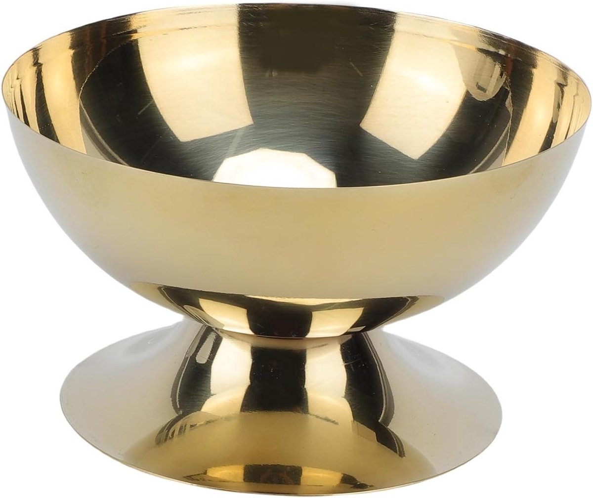 Dessertbeker Roestvrij Staal - IJsbeker Serveerschaal - Desserts Serveren - Gouden Afwerking Elegant - 11 x 7 cm - Goud