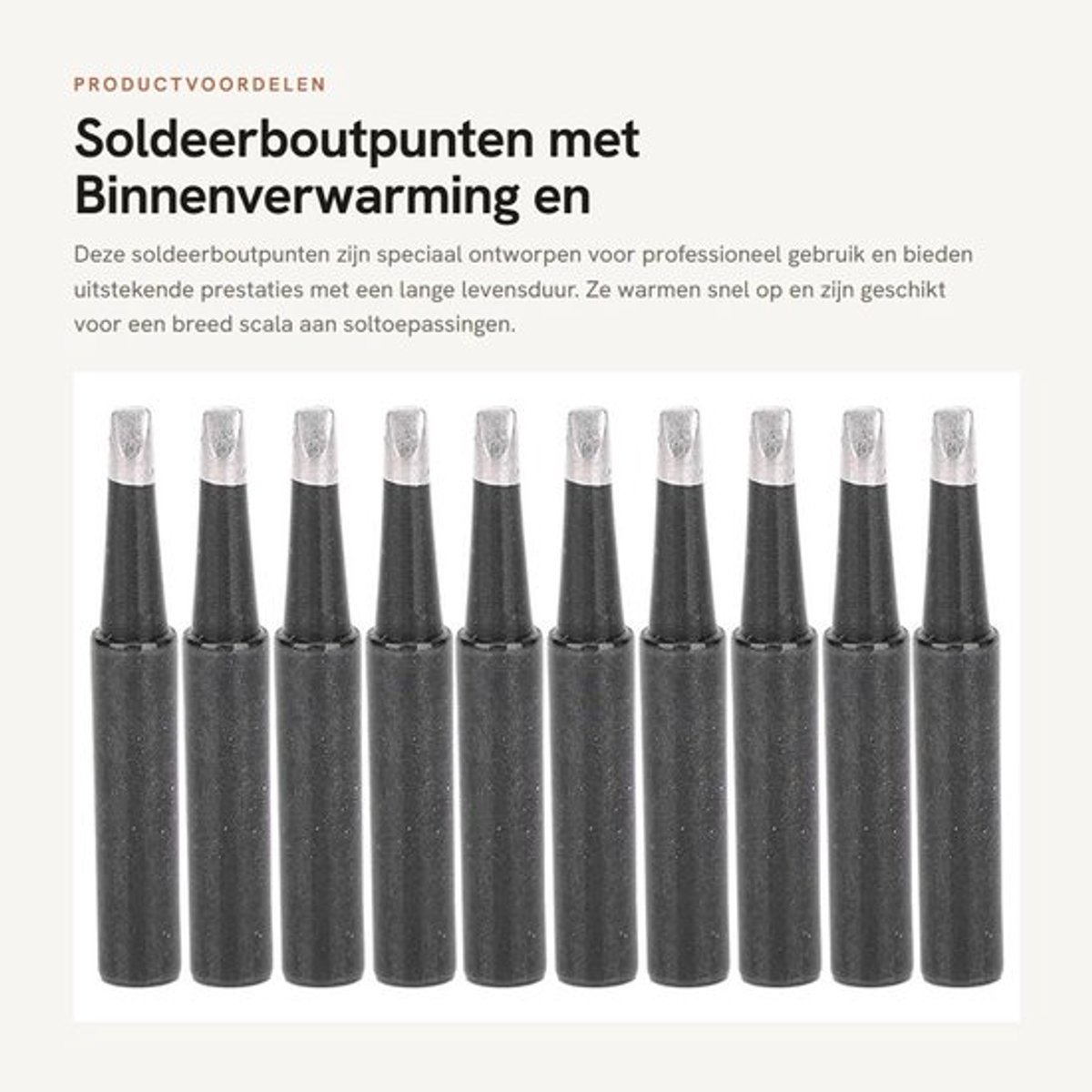 Soldeerboutpunten met Binnenverwarming en Hoge Temperatuurbestendigheid