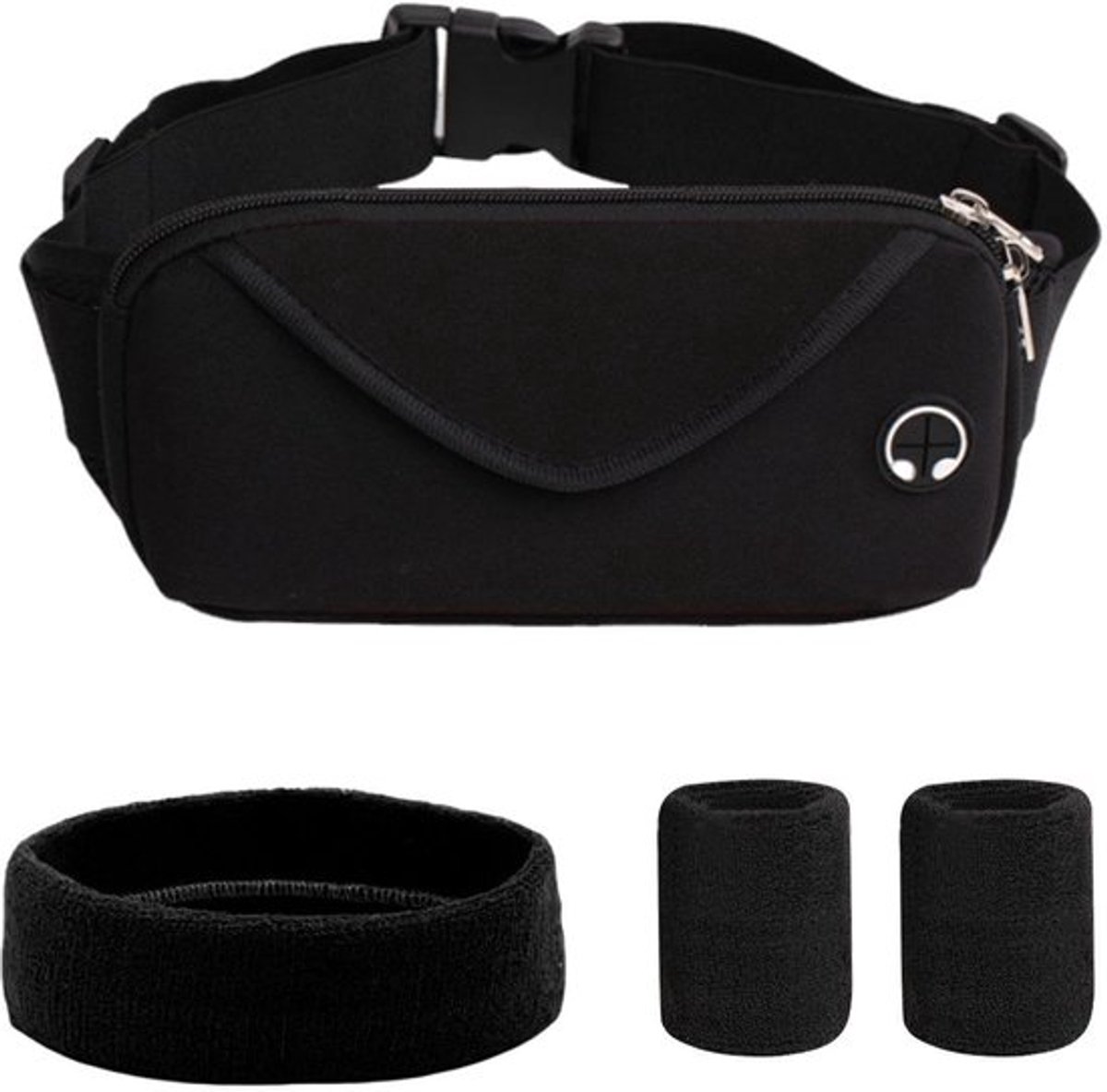 Heuptas Waterdicht - Multifunctionele Heuptas - Sportaccessoires - 1 Stuk - 23 x 12 cm - Inclusief 2 Armbanden/1 Haarband - Sporttas