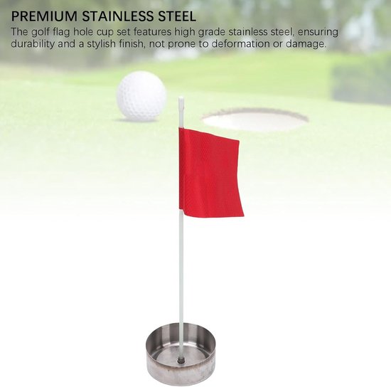 Golf Vlaggatbekerset - Golf Putting Set - Golf Oefenen - Dubbellaags Geluid - 43 x 6 cm - Rood van GOLF — afbeelding 5