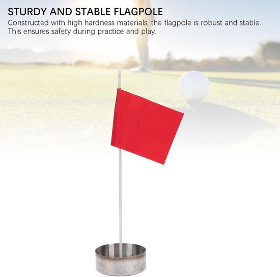 Golf Vlaggatbekerset - Golf Putting Set - Golf Oefenen - Dubbellaags Geluid - 43 x 6 cm - Rood van GOLF — afbeelding 4