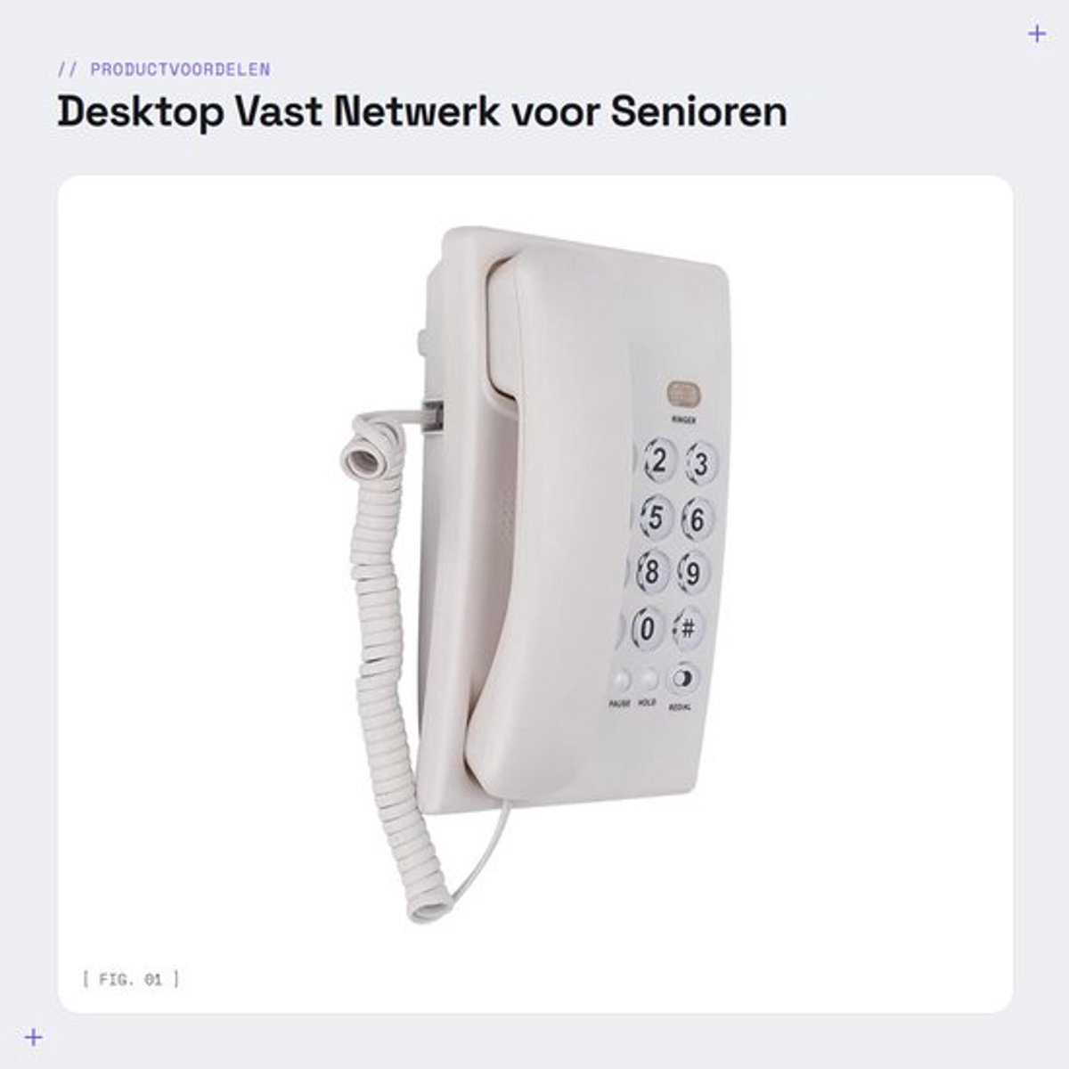 Desktop Telefoon - Grote Toetsen - Kabelgebonden - Multifunctioneel - Seniorenvriendelijk - Eenvoudig Design - Tafeltelefoon