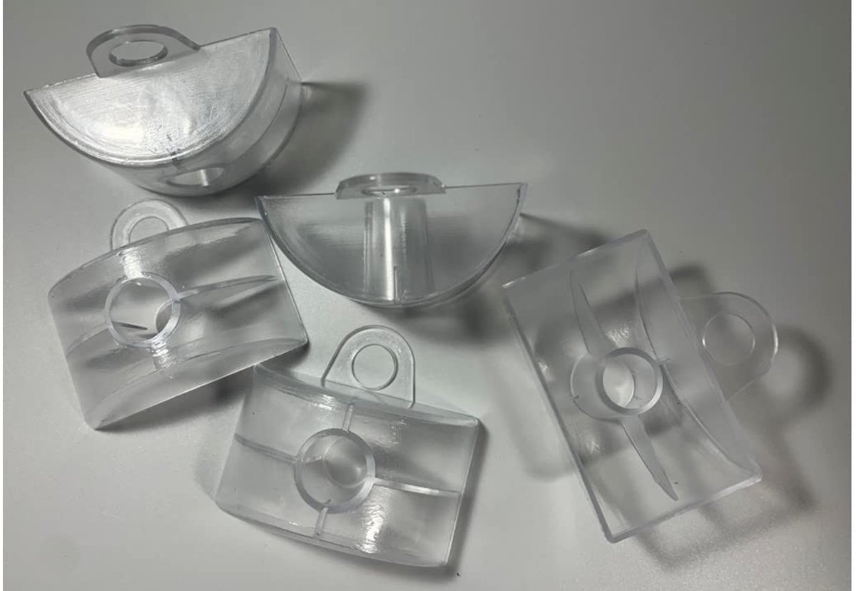 Afstandhouder - Helder Glas - Sinus Profiel 76/18 - Polystyreen Kunststof - Voor Bevestiging van Dakelementen