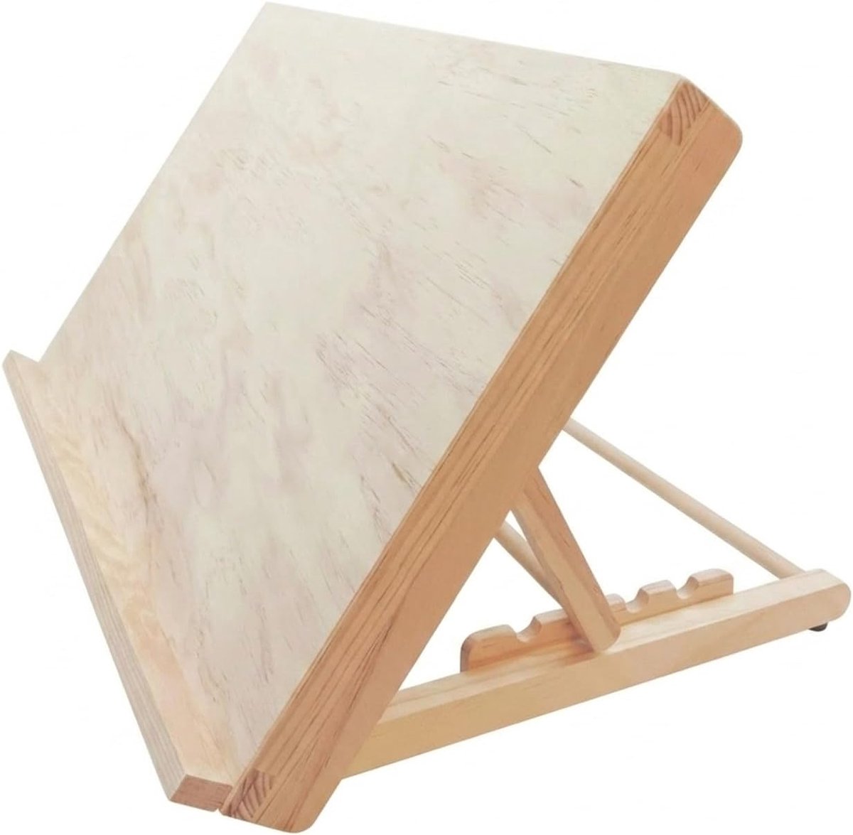 Schildersezel - Tekentafel - Tafelezel voor Schilderen en Schetsen - Verstelbare Houten Bureau Ezel - 45x30 cm - Natuurlijk Hout