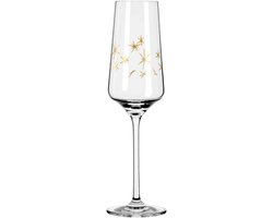Champagneglazen Set - Feestelijke Glazen - Hapjes en Drankjes - Echt Gouden Sterren - 200 ml - Goud