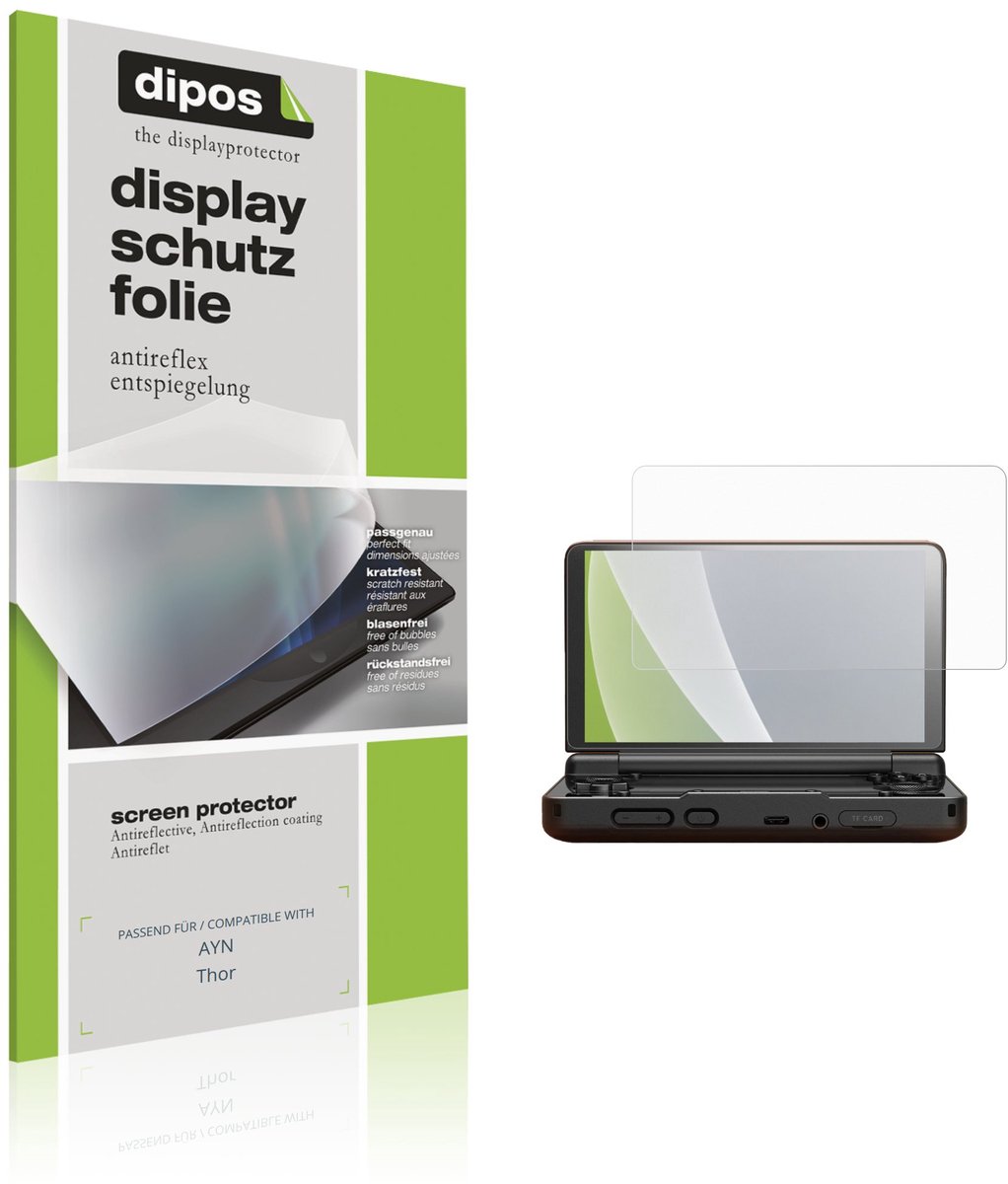 dipos – 2x Matte Beschermfolie geschikt voor AYN Thor | Krasbestendige & antireflecterende Screenprotector Ultra-Thin