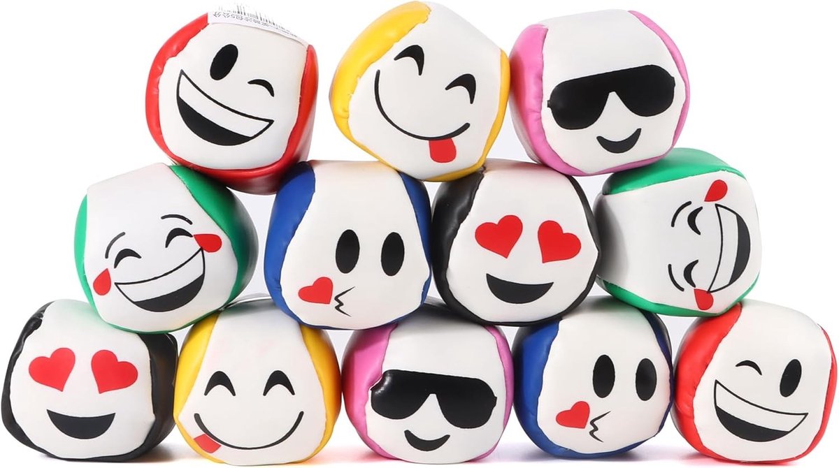 Set van 12 Juggling Balls van 5 cm voor Beginners en Kinderen, Duurzaam en Zacht PU Leer voor Volwassenen, Perfect voor Training en Vermaak