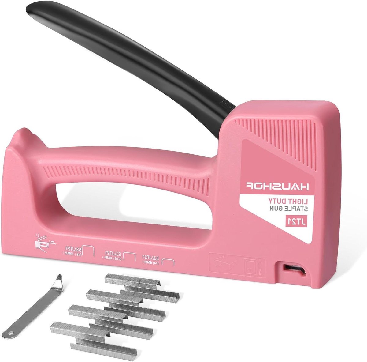 Handtacker Set - Nietpistool Hout - Meubels Bekleden - Lichtgewicht ABS Plastic - 18 cm Lengte - Roze