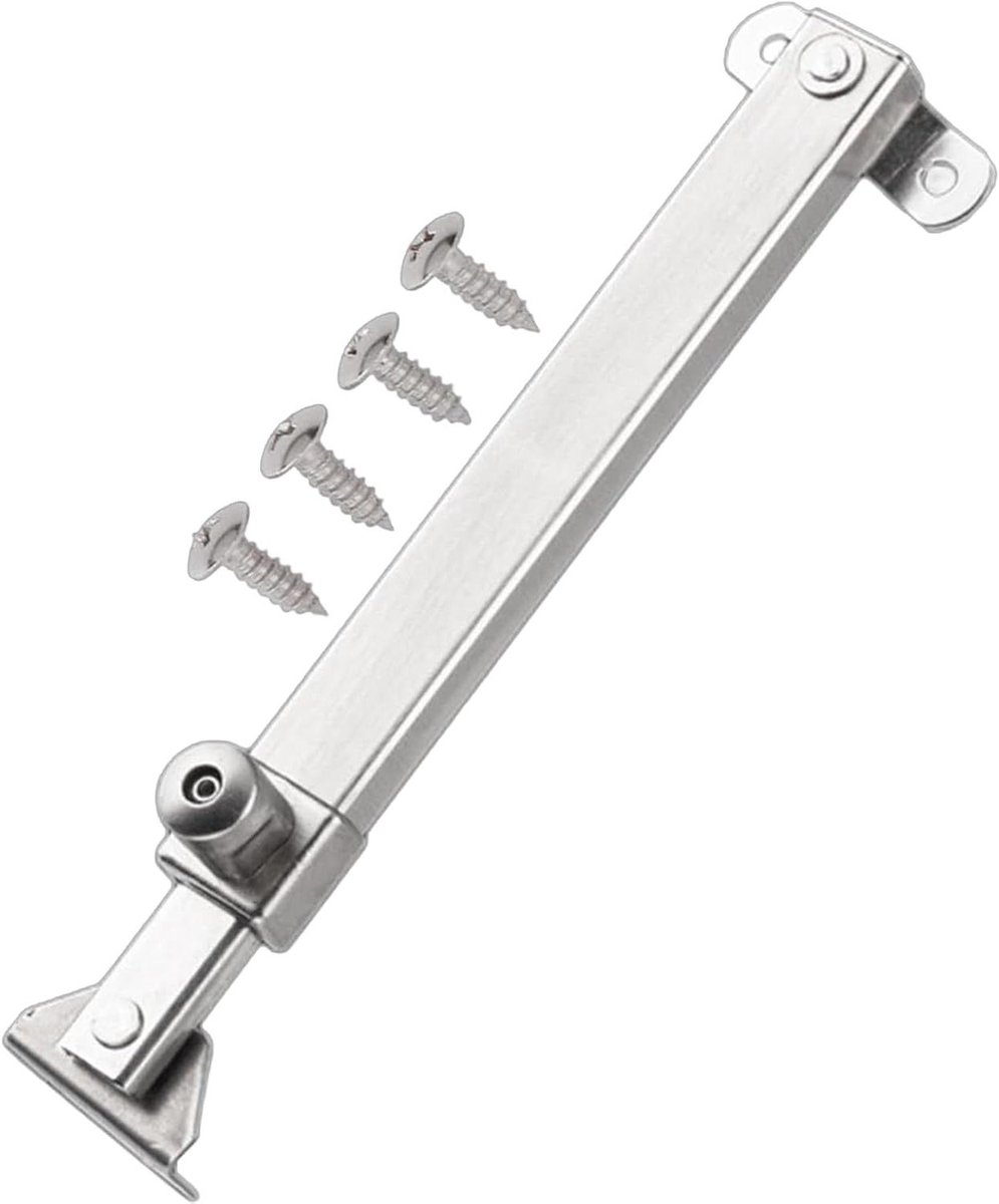 Raamscharnieren - Raamgrendels Kozijnbeugels - Ramen Beveiligen - Verstelbare Stabiliteit - 13.8 x 4.1 cm - Zilver