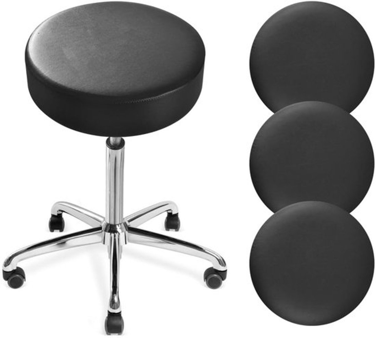 Ronde Krukhoezen 4 Stuks - Waterdichte PU - Elastische Banden - Diameter 11"/14" - 360° Bescherming - Schokbestendig - Stoelhoes