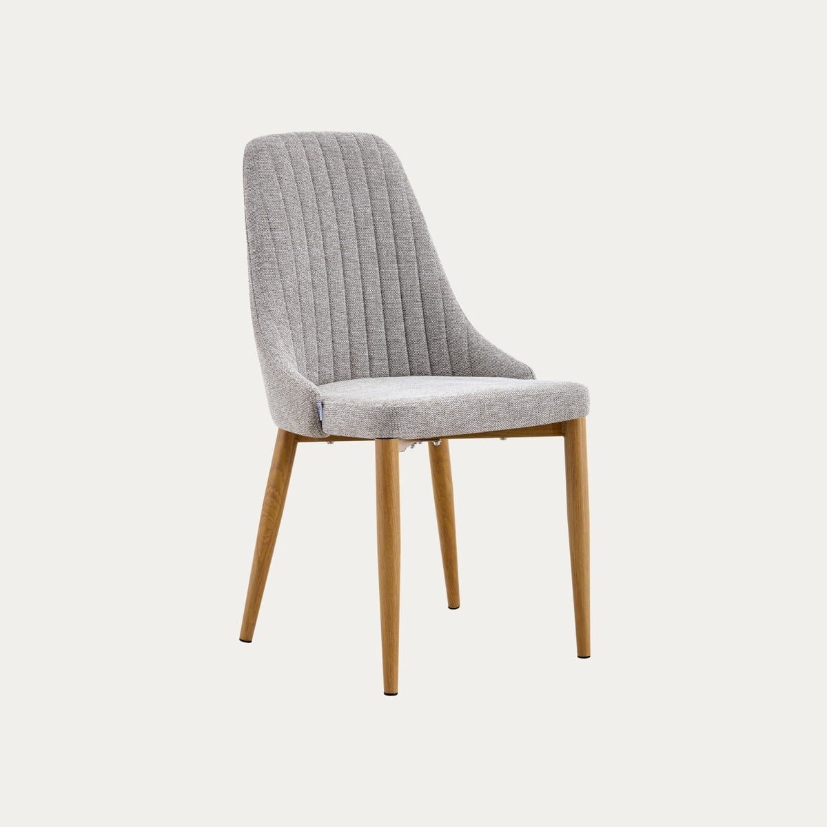 HOMLA Chair - ARVELLO - beige with natural legs - 46.5x58x88 cm - 779404