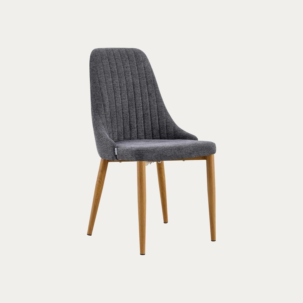 HOMLA Chair - ARVELLO - grey with natural legs - 46.5x58x88 cm - 779381