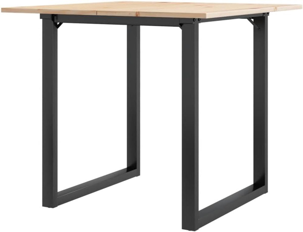 Eettafel - Keukentafel - Samen eten - O-vormig frame - 90 x 90 x 75 cm - Houtkleurig