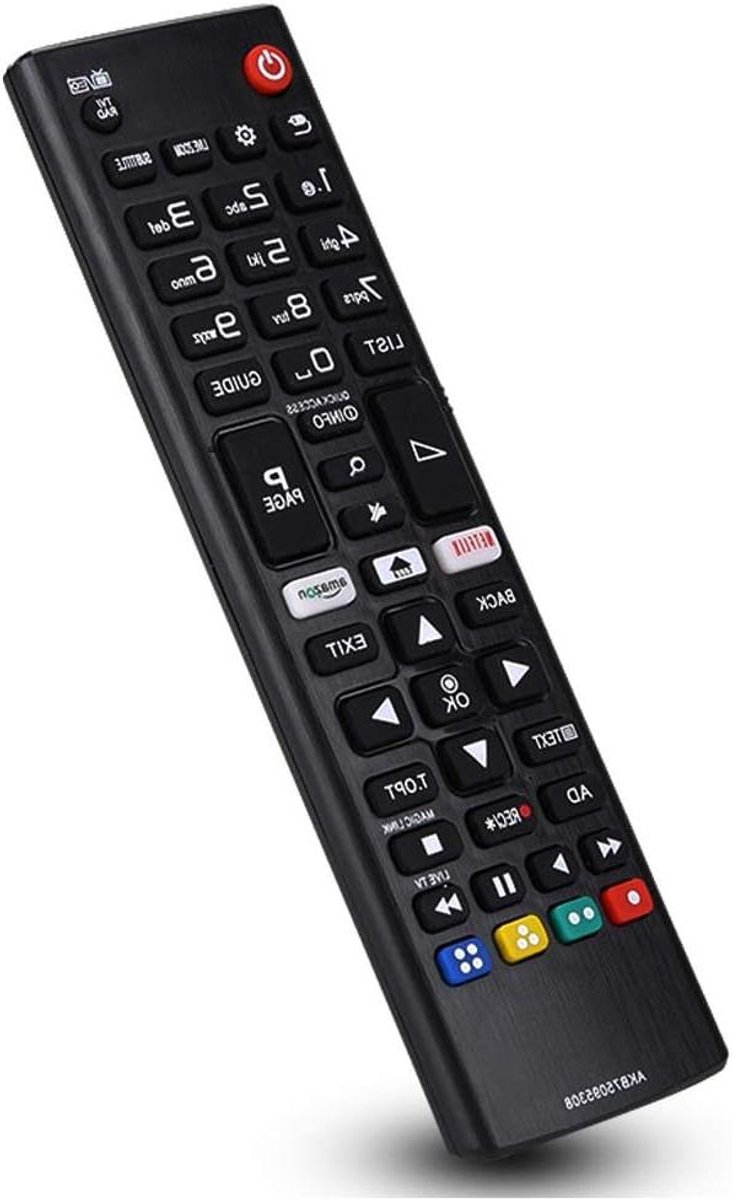 Vervangende Afstandsbediening - Universele Afstandsbediening TV - TV Bediening - Compatibel met Diverse Modellen - 8 Meter Bereik - Standaard