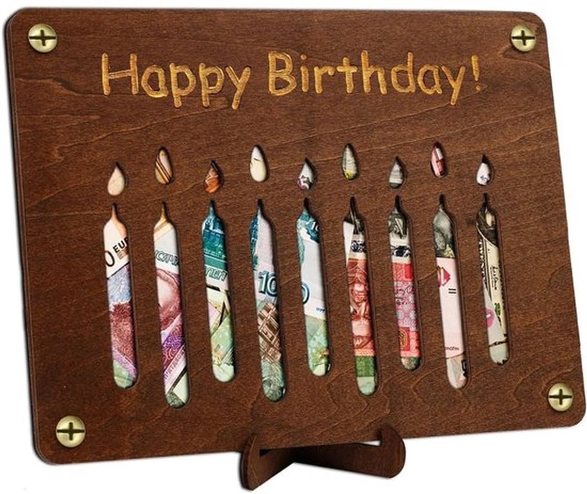 Wenskaart Hout - Cadeau Verjaardag - Wenskaarten Set - Wenskaarten Blanco - Wenskaarten Box - DIY Creativiteit - Stevig en Duurzaam - Cadeaukaart