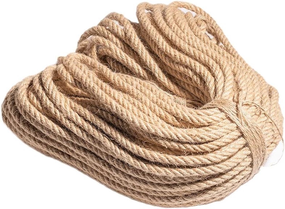 Jute Touw - Hennep Touw - Ambachten en Decoratie - Natuurlijke Vezels - 6-20 mm - Bruin