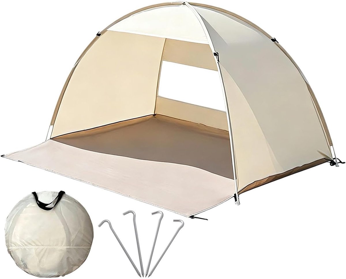 Zonnedoek Tent - Schaduwtent Luifel - Strand Bescherming - Automatisch Opklapbaar - 3-4 Pe