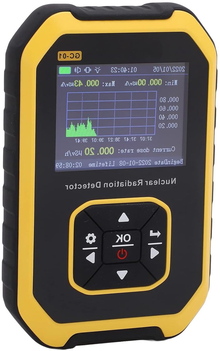 Multifunctionele Geiger Teller voor Radioactiviteit - Realtime Monitoring van Straling voor CT, Tegels, Marmer, Voedsel en Metaal