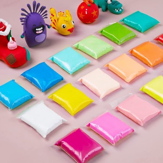 carmdering - Luchtdrogende Klei - Modelleerklei - Knutselklei - 36 kleuren, niet-giftig, veilig, droogt vanzelf, geen oven - Voor kinderen & beginners - Stimuleert creativiteit en motoriek - Perfect knutselcadeau