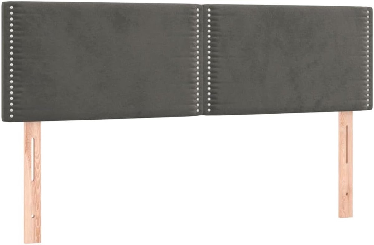 Hoofdbord Bed - Bedonderdeel Hoofdeinde - Beddecoratie - In hoogte verstelbaar - 144 cm - Donkergrijs