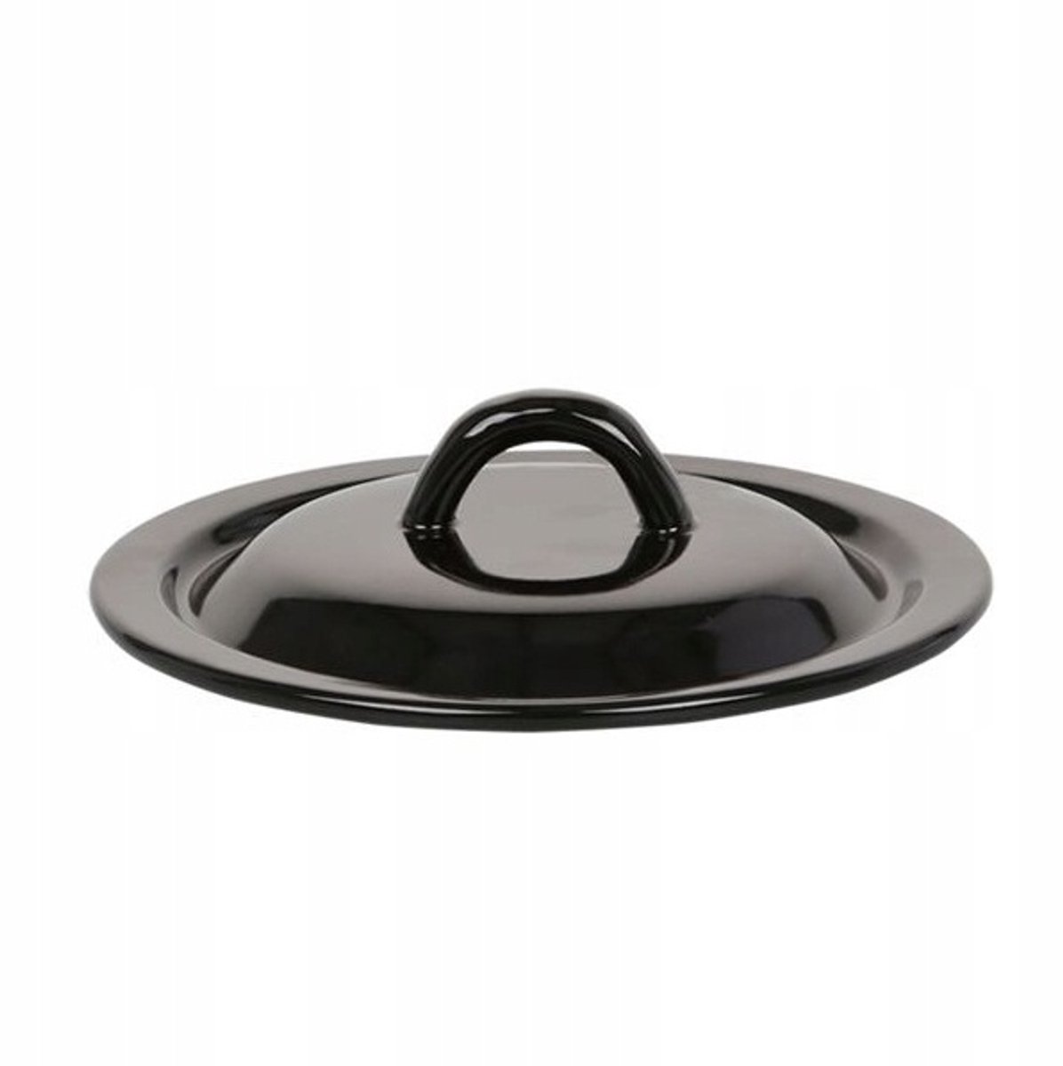 Altom Silesia - Emaille Deksel - 14cm - Klassiek Zwart - Vaatwasserbestendig