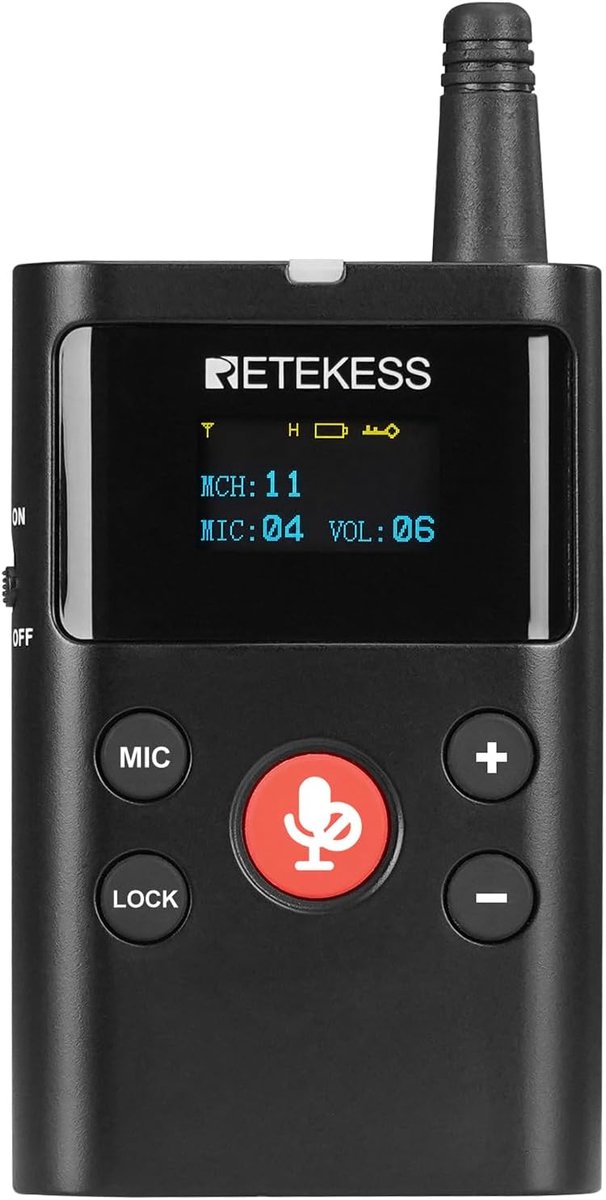 Tour Guide Systeem - Draadloos Communicatiesysteem - Rijtrianing en Rondleidingen - Twee-weg Intercom - 280 m Bereik - Zwart