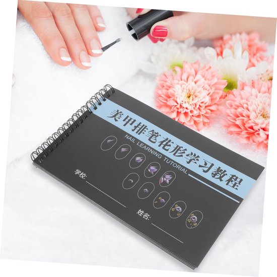 Nail Art Oefenboek - Manicure Oefenboek - Nagels Ontwerpen - Compact Handig - 21.5 x 14.2 cm - Wit — afbeelding 4