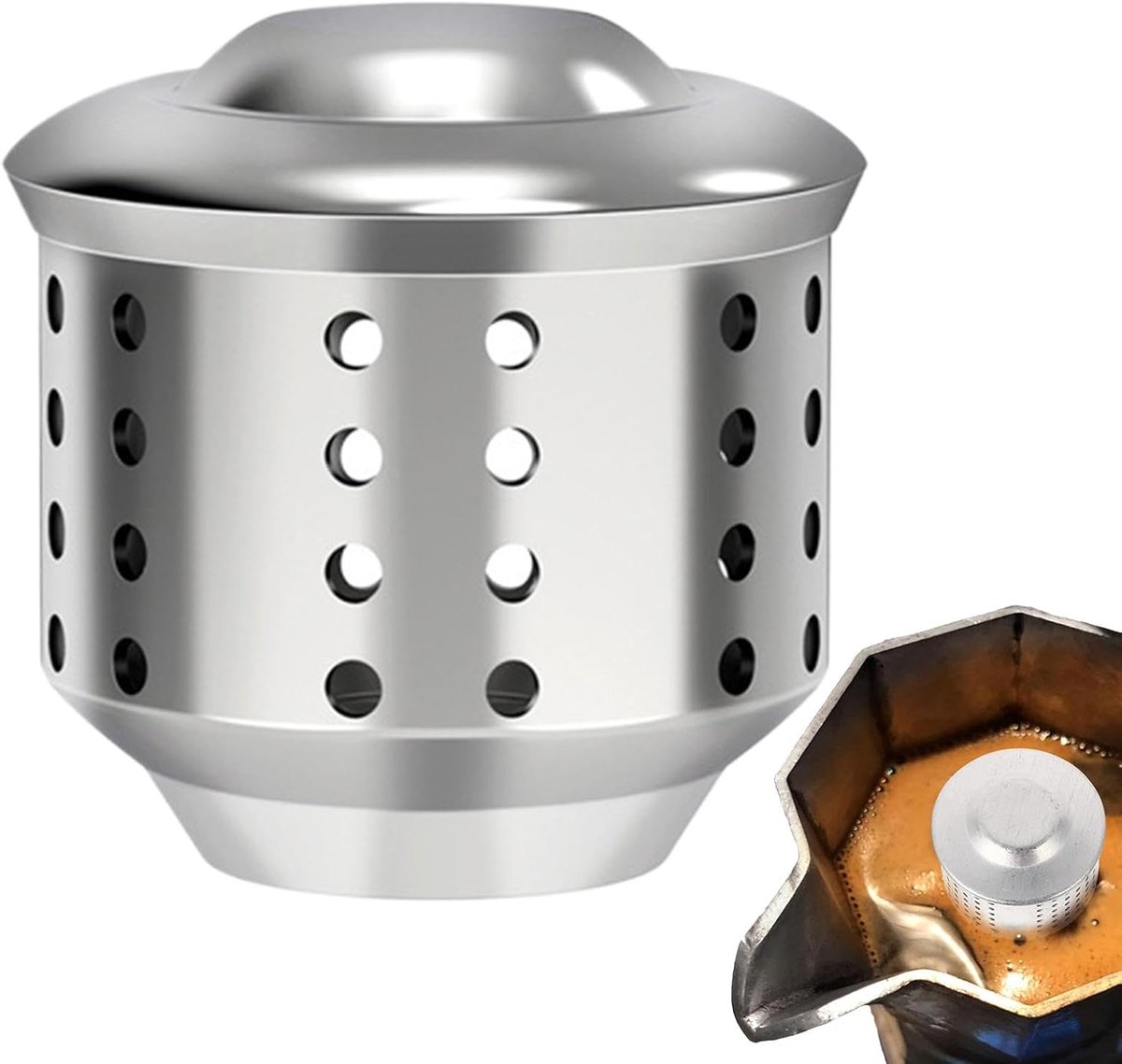 Koffiezetapparaat Spatbord - Spatwaterdicht Deksel - Keuken Schoonhouden - Roestvrij Staal - 40x30x40 mm - Zilver
