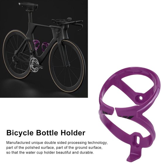 Fietsbidonhouder - Fleskooi Adapter - Buiten Fietsen - Universeel Ontwerp - 15 x 9 x 8 cm - Donkerpaars — afbeelding 2