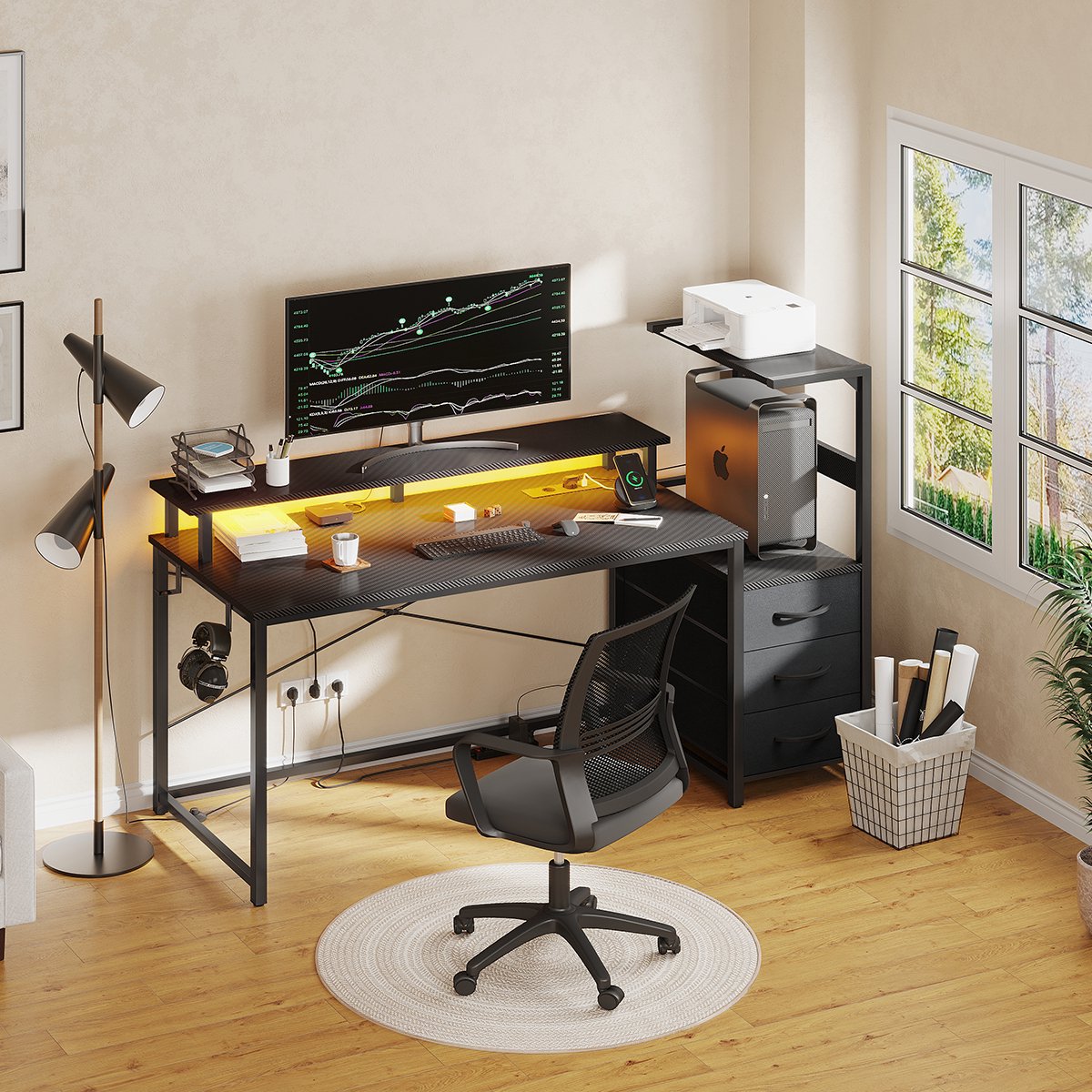 Mihtrov Mihtrov Gaming Bureau LED 150x50 cm - afbeelding 3