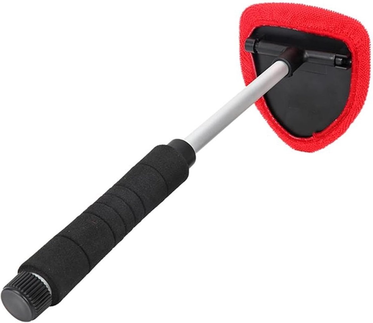 Wisser Reinigingsborstel - Glasreiniger Borstel - Auto Ramen Wassen - 180 Graden Zwenkbaar - 28-47cm - Rood