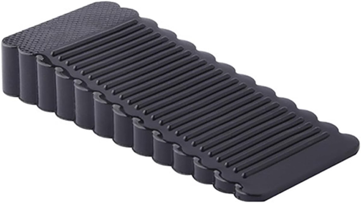 Deurstoppers 4 stuks - Deurwig Deurbumper - Deuren Open Houden - Schokabsorberend Blok - 95x40x14MM - Zwart