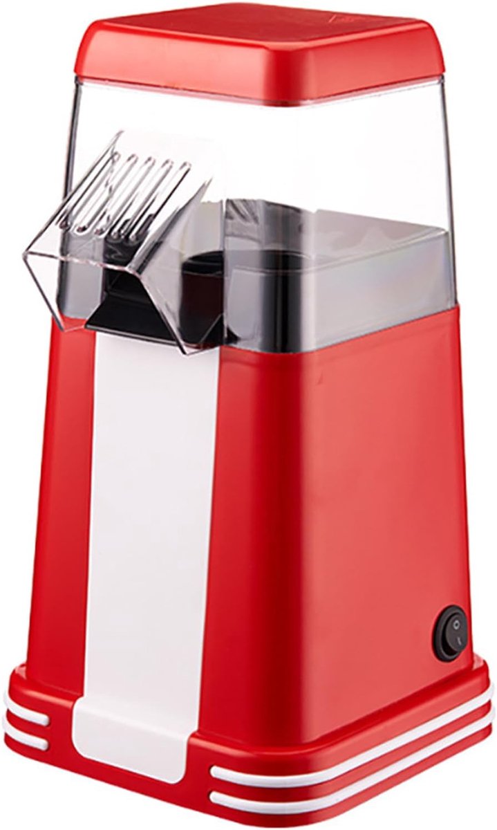 Popcornmachine - Gezonde Popcornmaker - Filmavonden Thuis - Hetelucht Popcorn - 15.5 x 15.5 x 30 cm - Wit