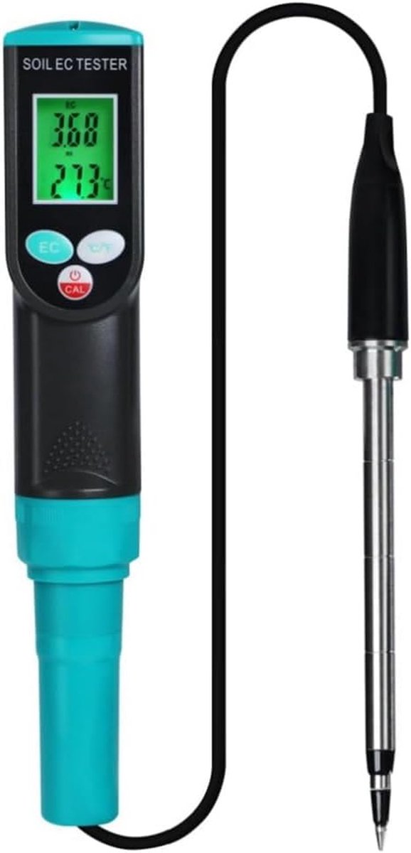 Bodem EC Meter - Grond Sensor - Planten Verzorgen - Digitaal Meetapparaat - 0-50 °C - Wit