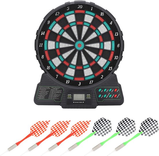Elektronisch Dartbord - Dartset Thuis - Entertainment Kantoor - Automatisch Scoren - 31x37x2.5 cm - Zwart van Merkloos — afbeelding 2