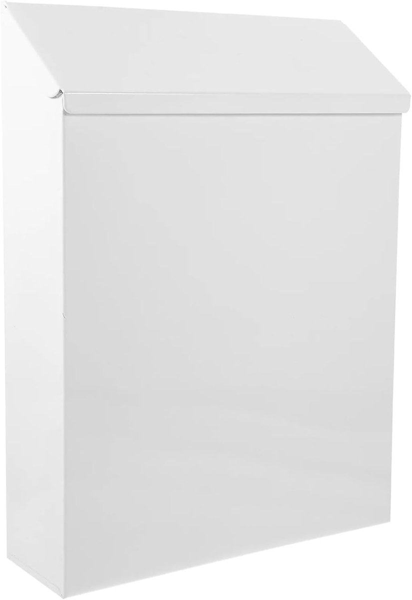 Brievenbus Muurbevestiging - Postbus Decoratief - Post Ontvangen - IJzeren Constructie - 296 cm - Wit