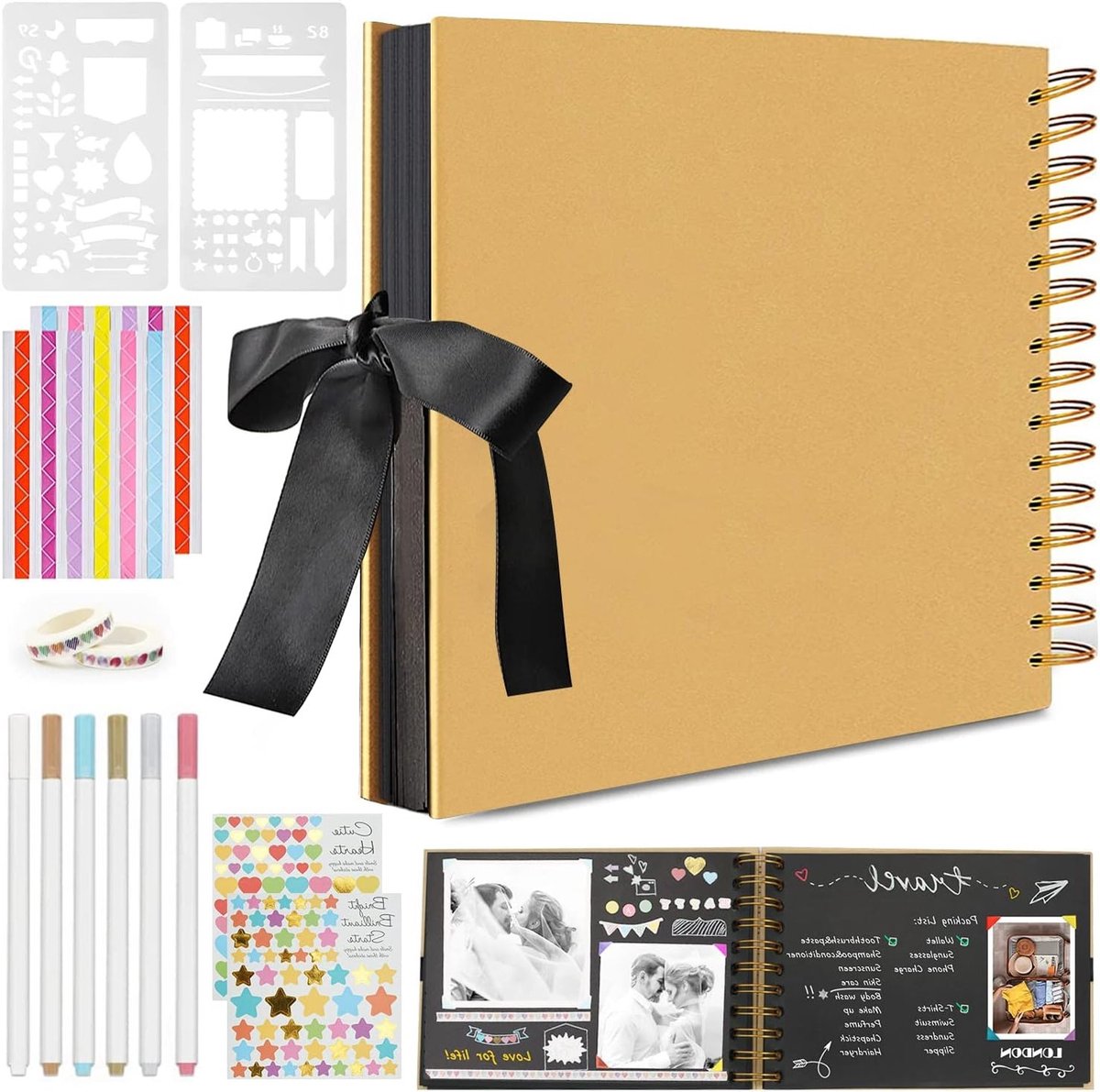 DIY Foto Album A5 Ringband - 30 Bladen voor Creatieve Fotoboeken, Vintage Foto's en Persoonlijke Herinneringen