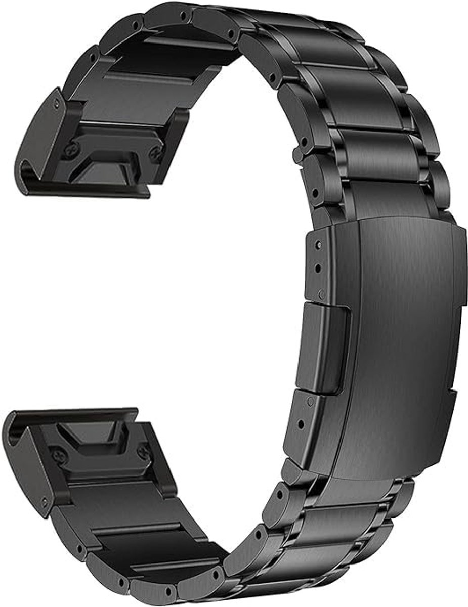 Dailygoods- Horlogeband Titanium 22 mm - Compatibel met Fenix 8/Forerunner 965 - Metalen Horlogeband met Snelsluiting - Geschikt voor 47 mm/51 mm - Lichtgewicht en Duurzaam - Horloge