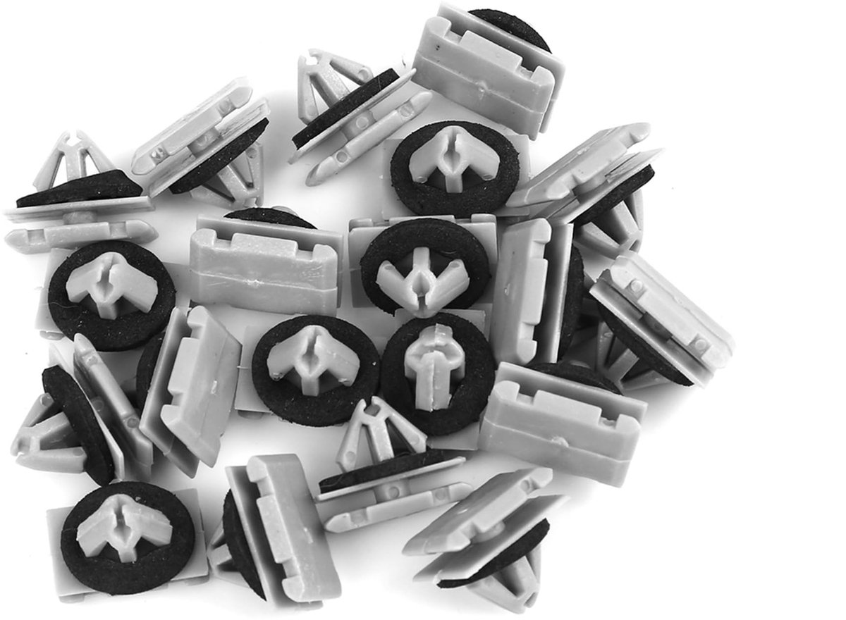 Dailygoods- Klinknagels 20 Stuks - Kunststof Bevestiging - Voor Jeep Cherokee WK2 - Onderdeelnummer 68172491AA - Duurzaam - Eenvoudig te Gebruiken - Paneelclip