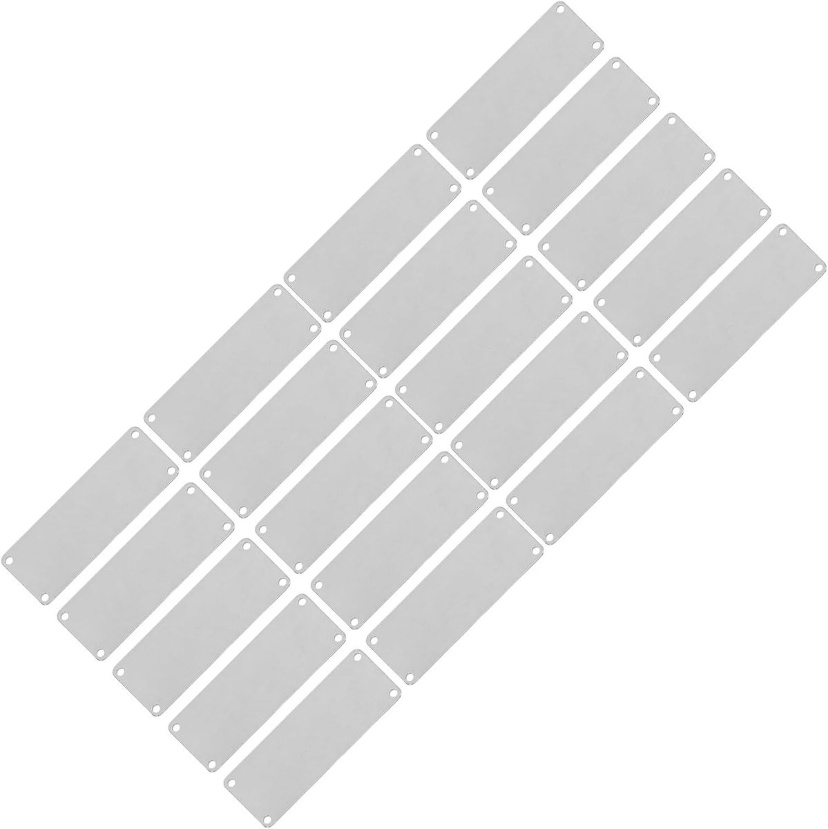 RVS Labels - Naamplaatjes Stempelen - DIY Markeringen - Roestvrij Staal - 20 Stuks - Zilver