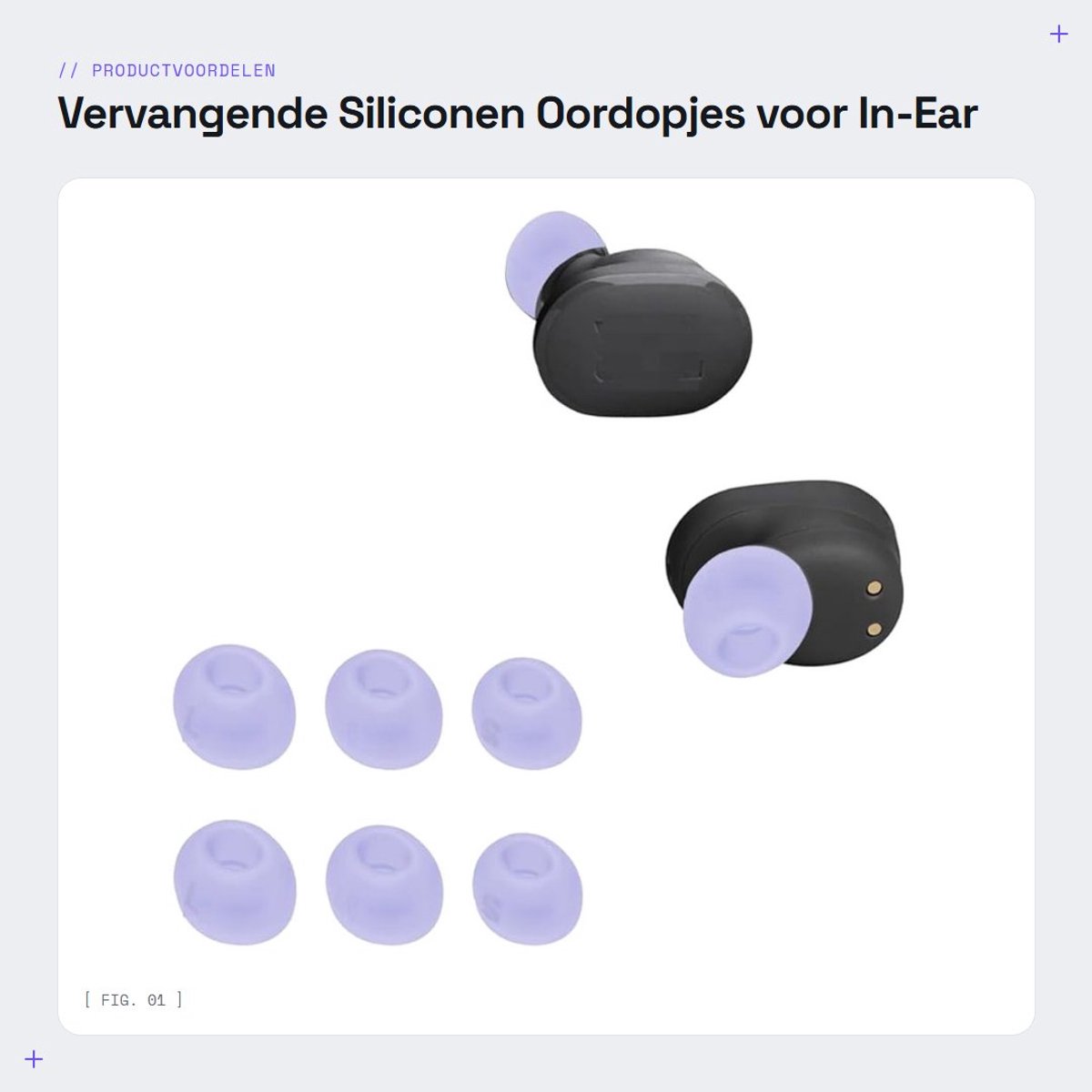 Dailygoods - Vervangende Siliconen Oordopjes voor In-Ear Hoofdtelefoons