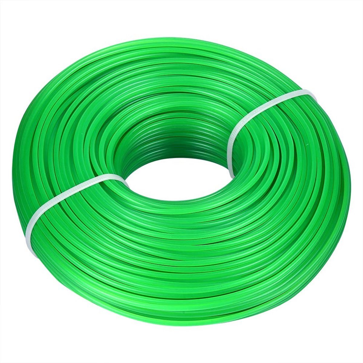 Dailygoods - Maaidraad Trimmerdraad 2,0 mm x 100 m - Nylon Grastrimmer Bosmaaier - Rond en Sterk - Veilig en Efficiënt - Groen - Voor Tuinonderhoud