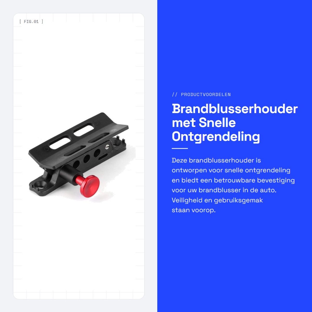 Dailygoods - Brandblusserhouder met Snelle Ontgrendeling voor Auto