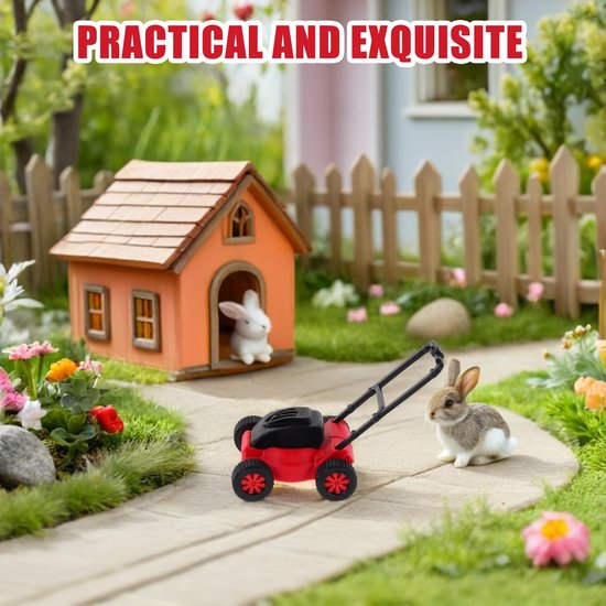 Solidchoice- Miniatuur Grasmaaier - Realistisch Tuingereedschap - Poppenhuisdecoratie - Micro Landschapsaccessoire - Compact en Aanpasbaar - Gedetailleerd Figuur van Solidchoice — afbeelding 5