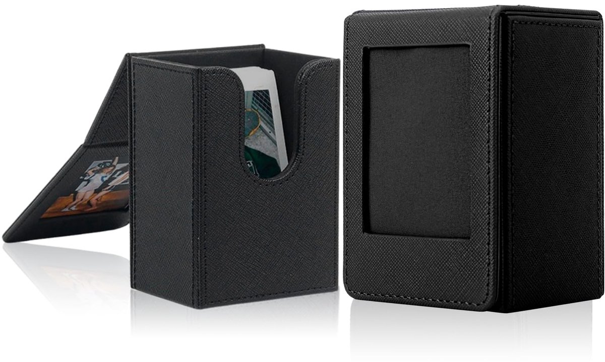 Solidchoice- Fotobox opbergdoos voor 3 inch foto's - Polaroid album - compatibel met Fujifilm Instax Mini - zwart - robuuste constructie - elegant ontwerp - Fotoalbum