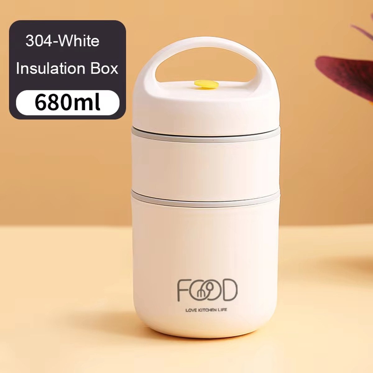 Lunchbox – Draagbare thermische lunchbox / bentobox – Lunchset voor volwassenen – Vacuüm-geïsoleerde lunchbox van roestvrij staal voor kinderen