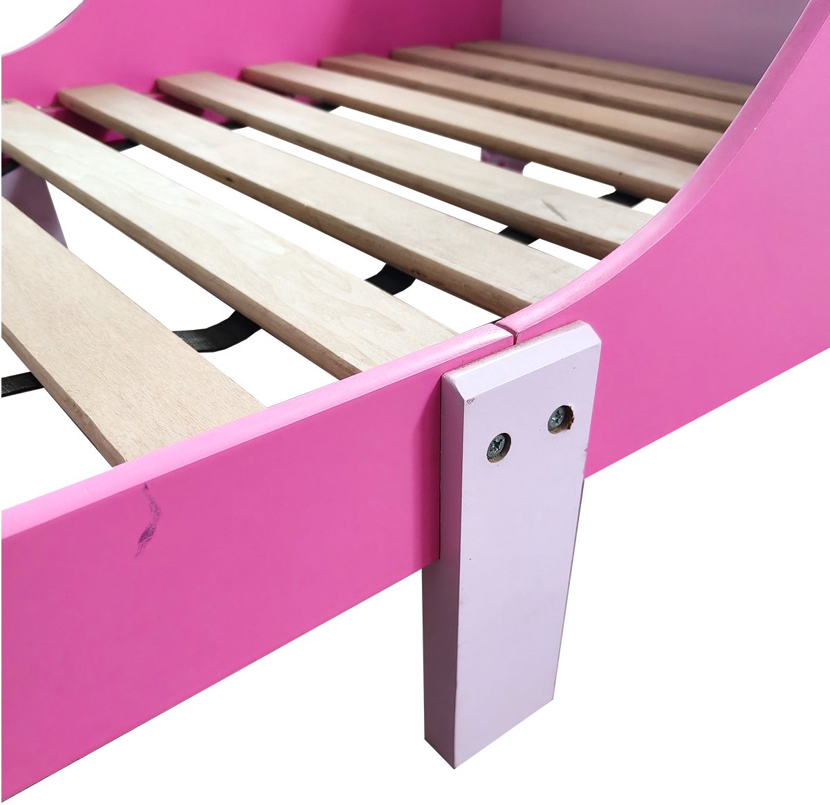 Eenhoorn Kinderbed Roze met Uitvalscherm en Zijtafel – Peuterbed voor Meisjes 140x70 cm, Totaal 142,4x77x60 cm (Zonder Matras) — cadeau in Cadeau-ideeën - foto 7